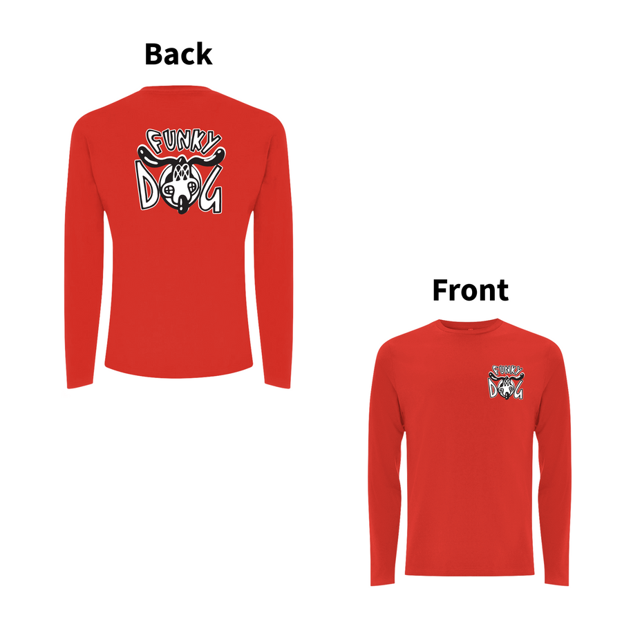 FUNKY DOG - FUNKY DOG LOGO  Front and Back Print Longsleeve T-shirt