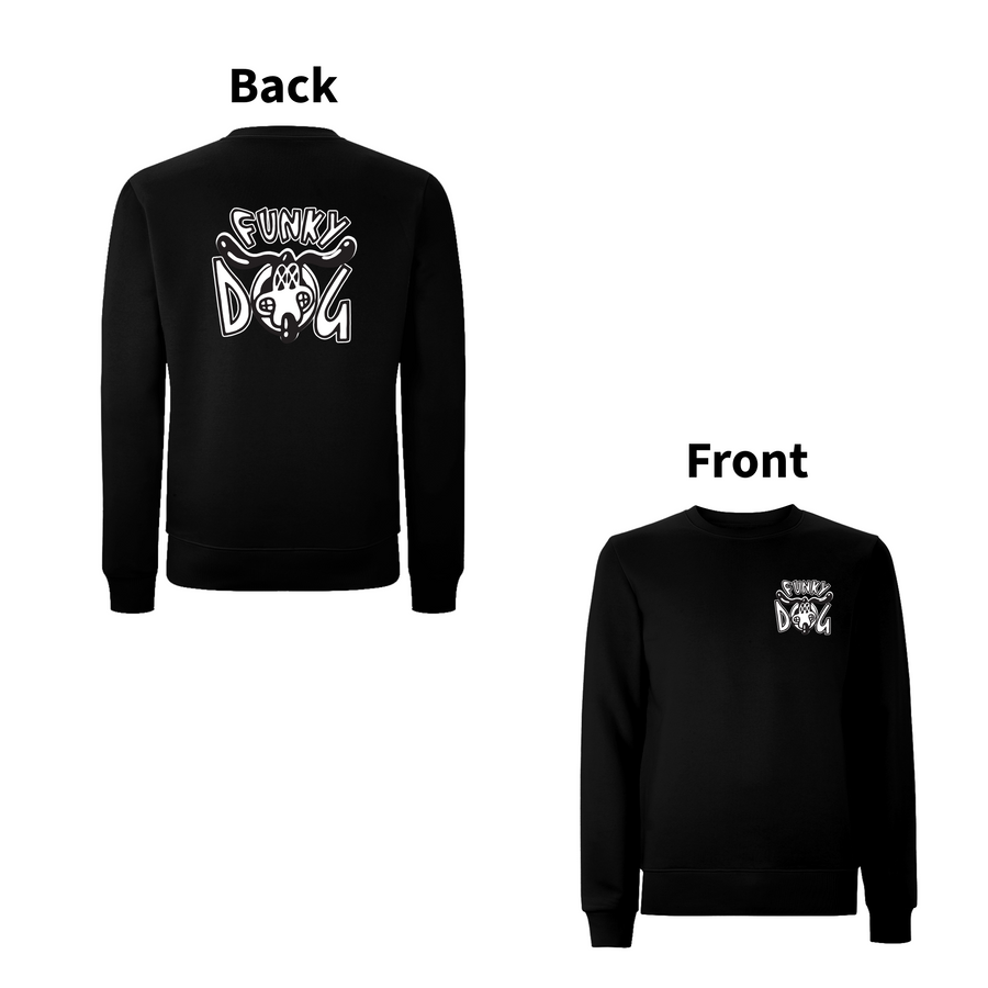 FUNKY DOG - FUNKY DOG LOGO  Front and Back Print Sweatshirt