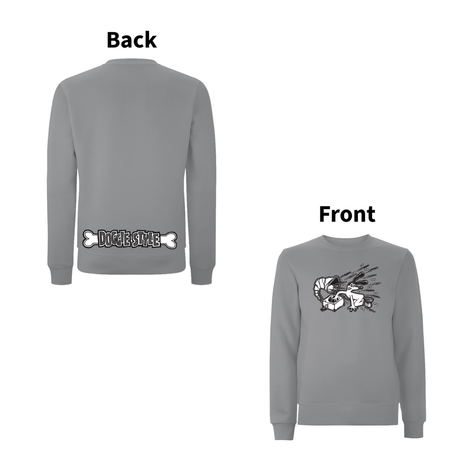 FUNKY DOG - DOGGIE STYLE  Front and Back Print Sweatshirt