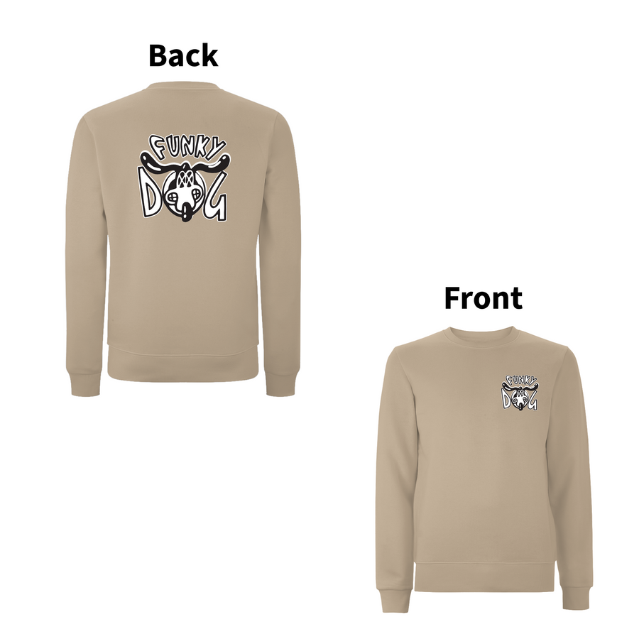 FUNKY DOG - FUNKY DOG LOGO  Front and Back Print Sweatshirt