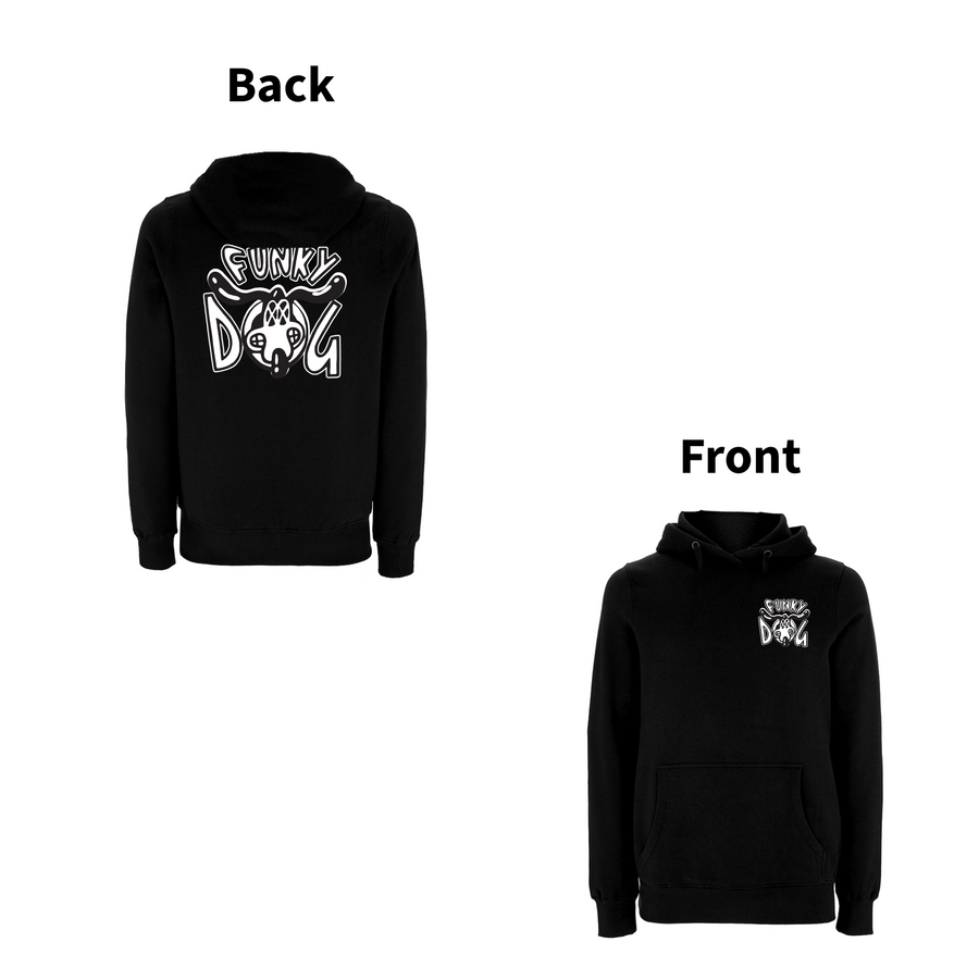FUNKY DOG - FUNKY DOG LOGO  Front and Back Print Hoodie