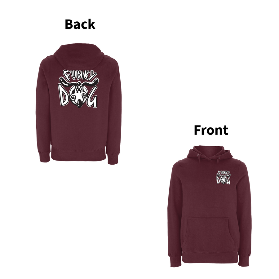 FUNKY DOG - FUNKY DOG LOGO  Front and Back Print Hoodie