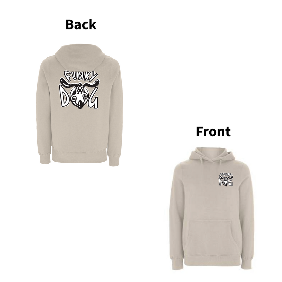 FUNKY DOG - FUNKY DOG LOGO  Front and Back Print Hoodie