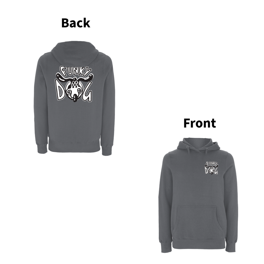 FUNKY DOG - FUNKY DOG LOGO  Front and Back Print Hoodie