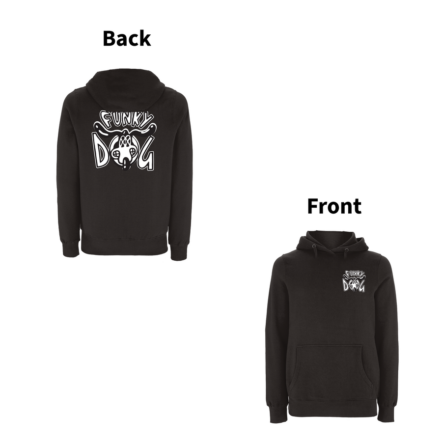 FUNKY DOG - FUNKY DOG LOGO  Front and Back Print Hoodie