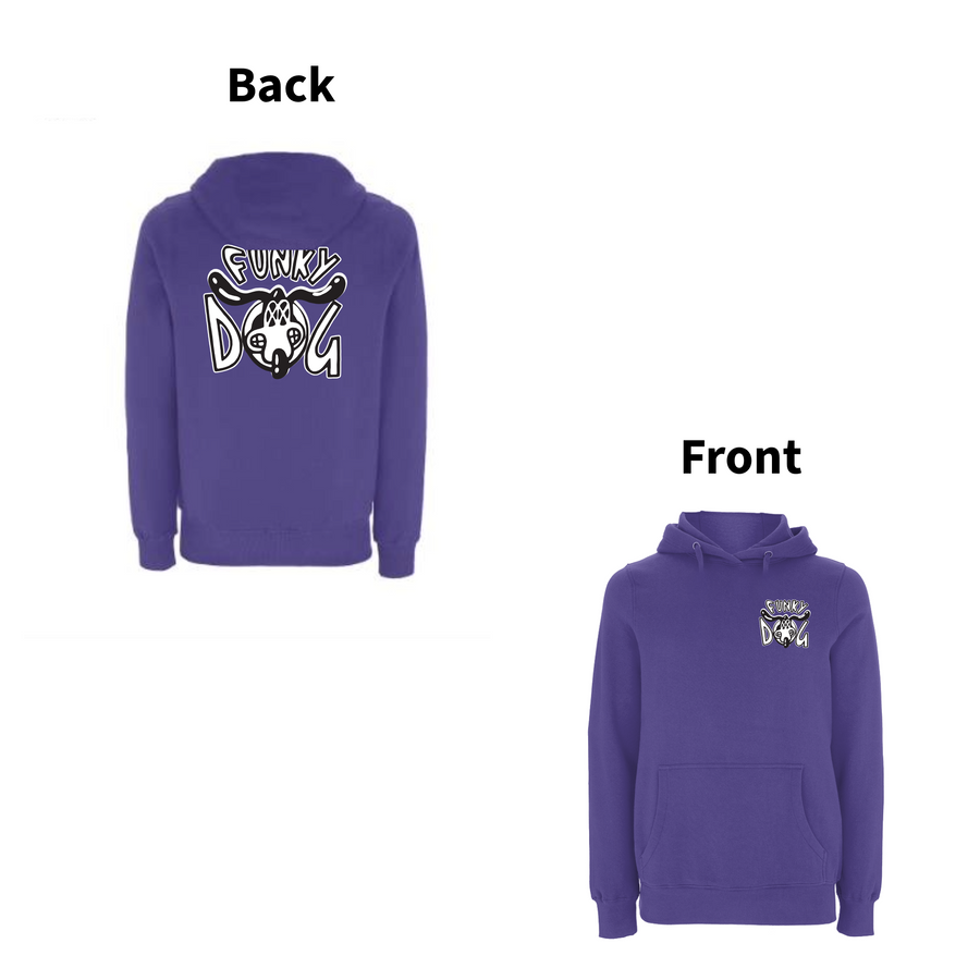 FUNKY DOG - FUNKY DOG LOGO  Front and Back Print Hoodie