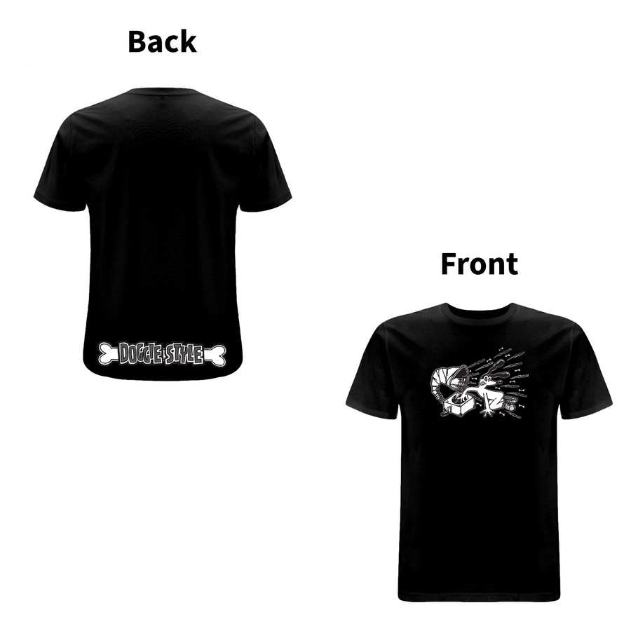 Funky Dog Doggystyle - T-shirt med tryk foran og bagpå