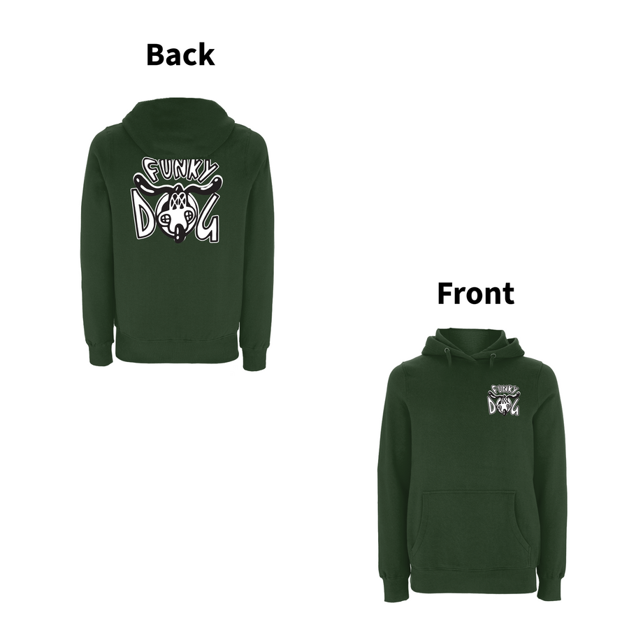 FUNKY DOG - FUNKY DOG LOGO  Front and Back Print Hoodie