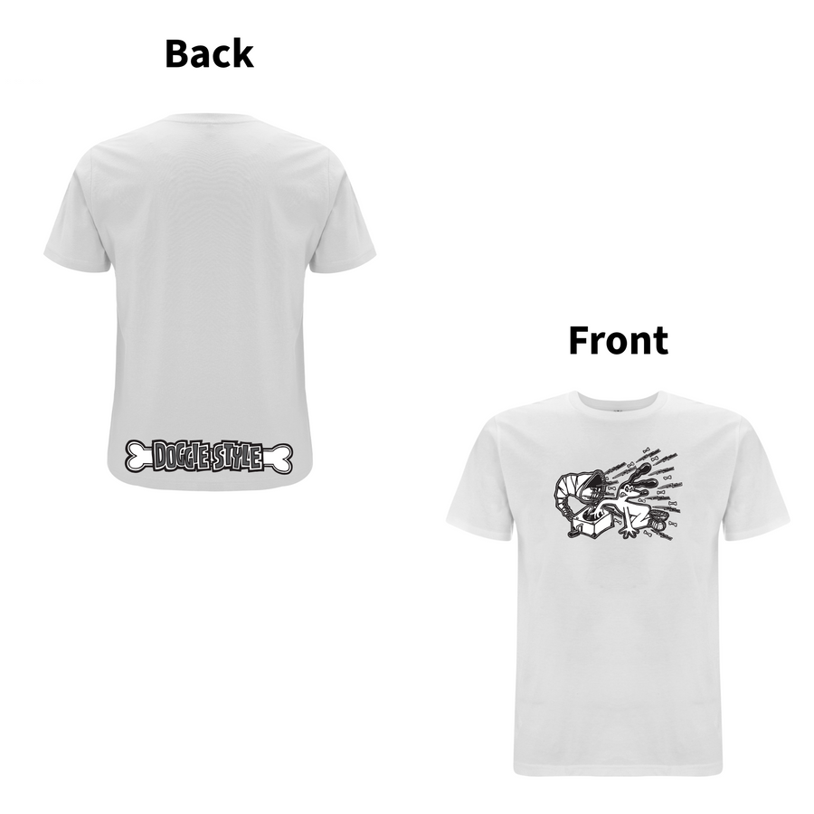 Funky Dog Doggystyle - T-shirt med tryk foran og bagpå