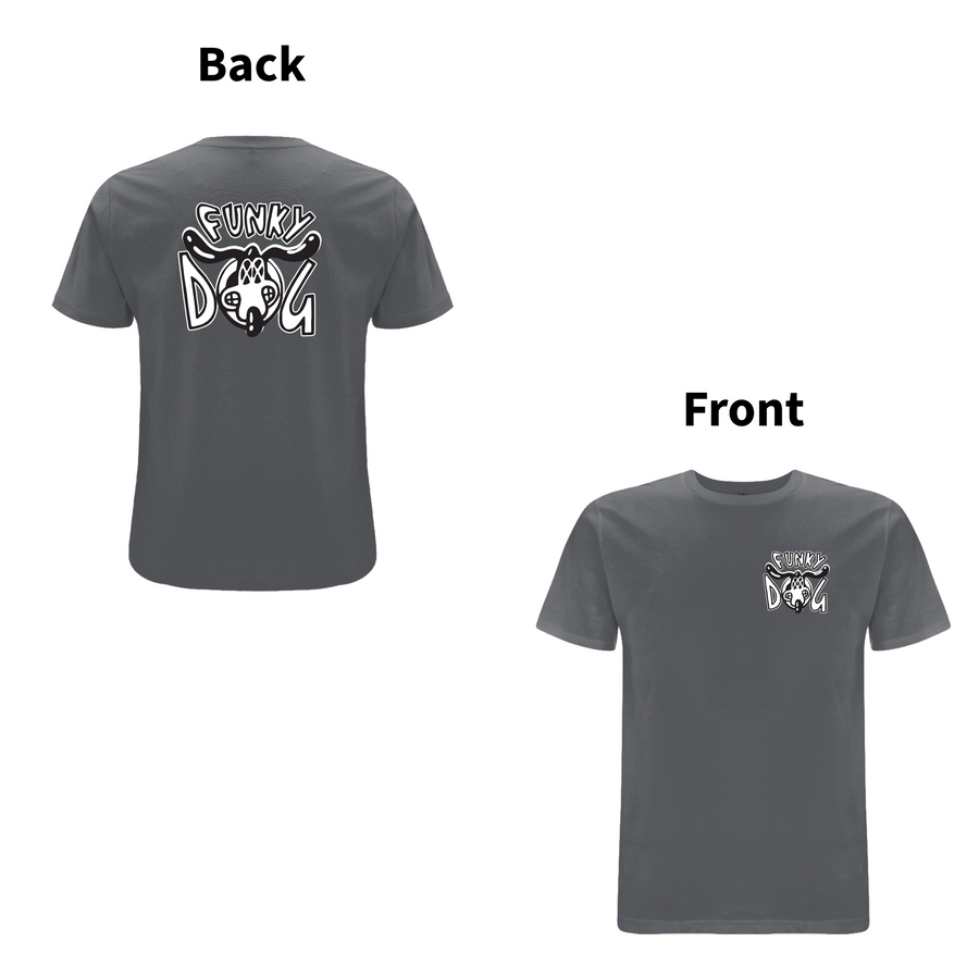 Funky Dog Logo T-Shirt - print foran og bagpå