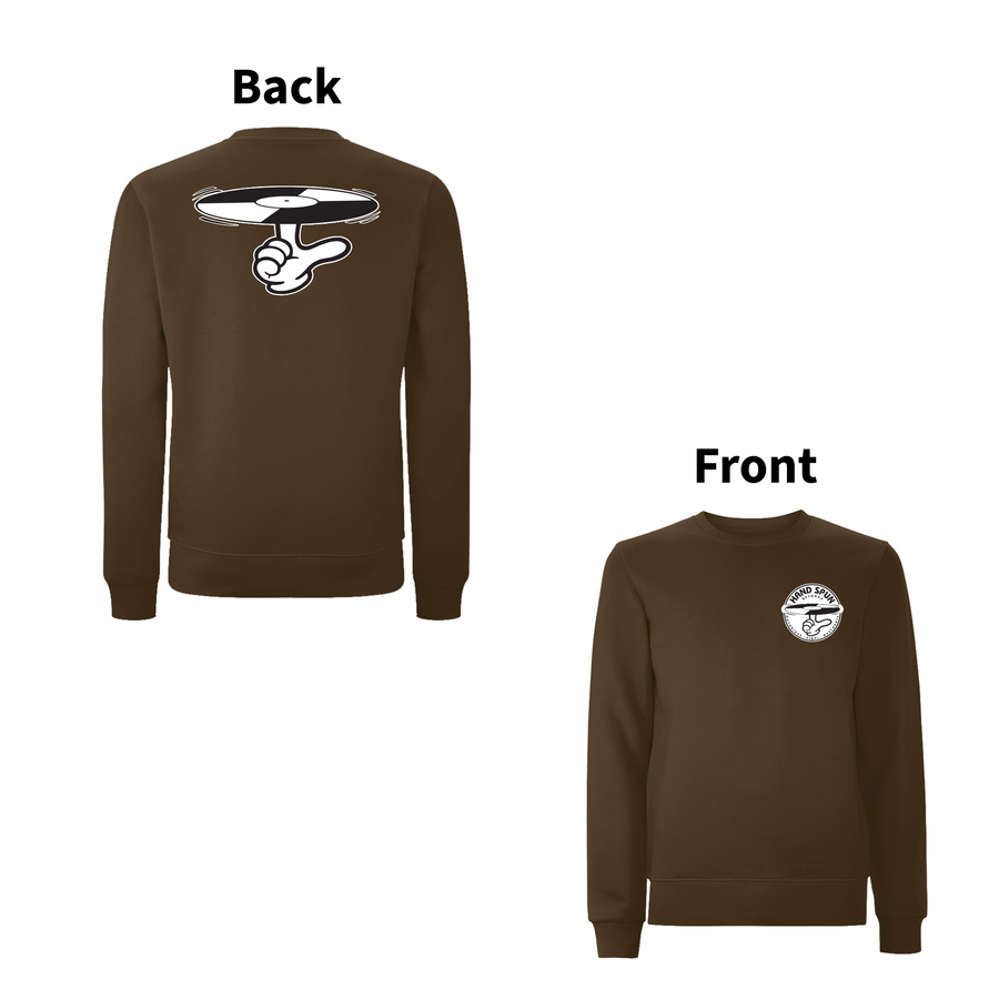 HANDSPUN  RECORDS  - 90's CLASSIC LOGO Front and Back Print Sweatshirt - A Have A Nice Day Brand.