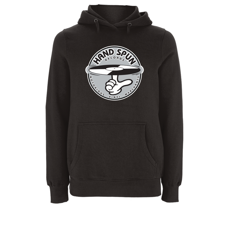 HANDSPUN RECORDS - Classic Front Print GREY Logo Hoodie