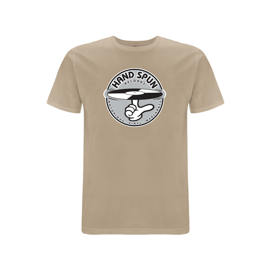 HANDSPUN RECORDS - Classic Front Print GREY Logo T-shirt
