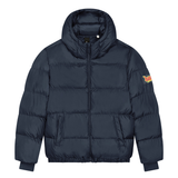 Dready Script Badge Oversized Puffa Jacket, Puff Puff Give Collection
