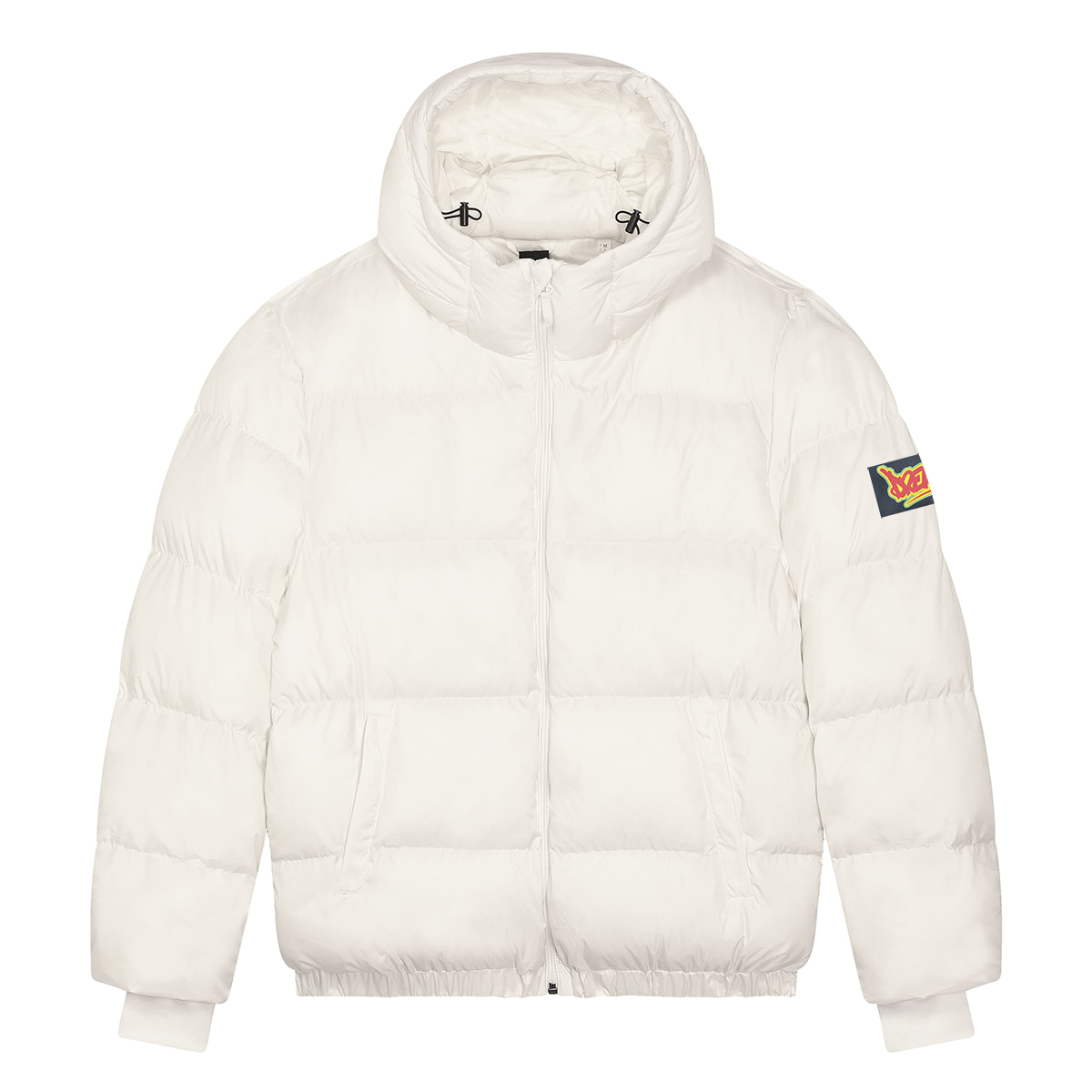 Dready Script Badge Oversized Puffa Jacket, Puff Puff Give Collection