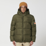 Dready Script Badge Oversized Puffa Jacket, Puff Puff Give Collection