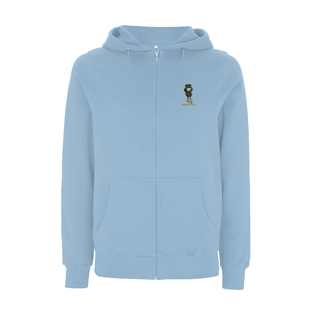 Dready Walking Man Front Embroidered Zip Hood - Dready Original