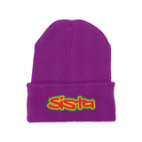 Sista Embroidered Logo Original Cuffed Long Beanie