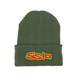 Sista Embroidered Logo Original Cuffed Long Beanie