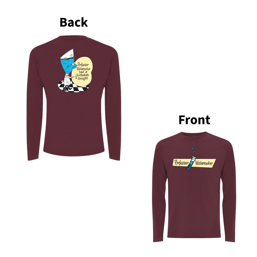 DON'T DO THE DODO - PROFESSOR WATERCOOLER Front and Back Print Longsleeve T-shirt