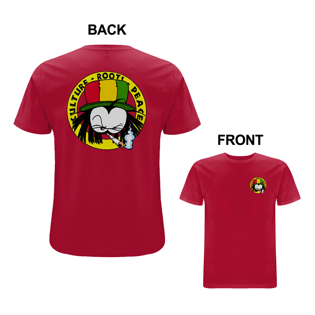 Dready 90s Crest Front and Back Print T-Shirt - Dready Original