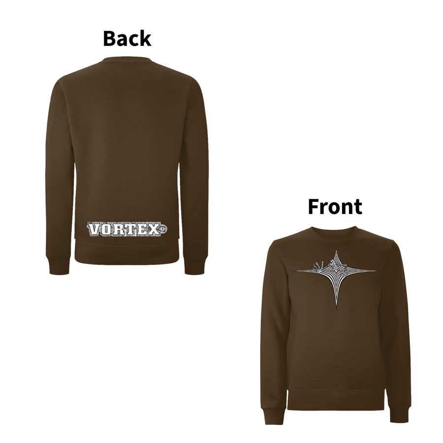 VORTEX - STARGATE front and back print Organic Sweatshirt