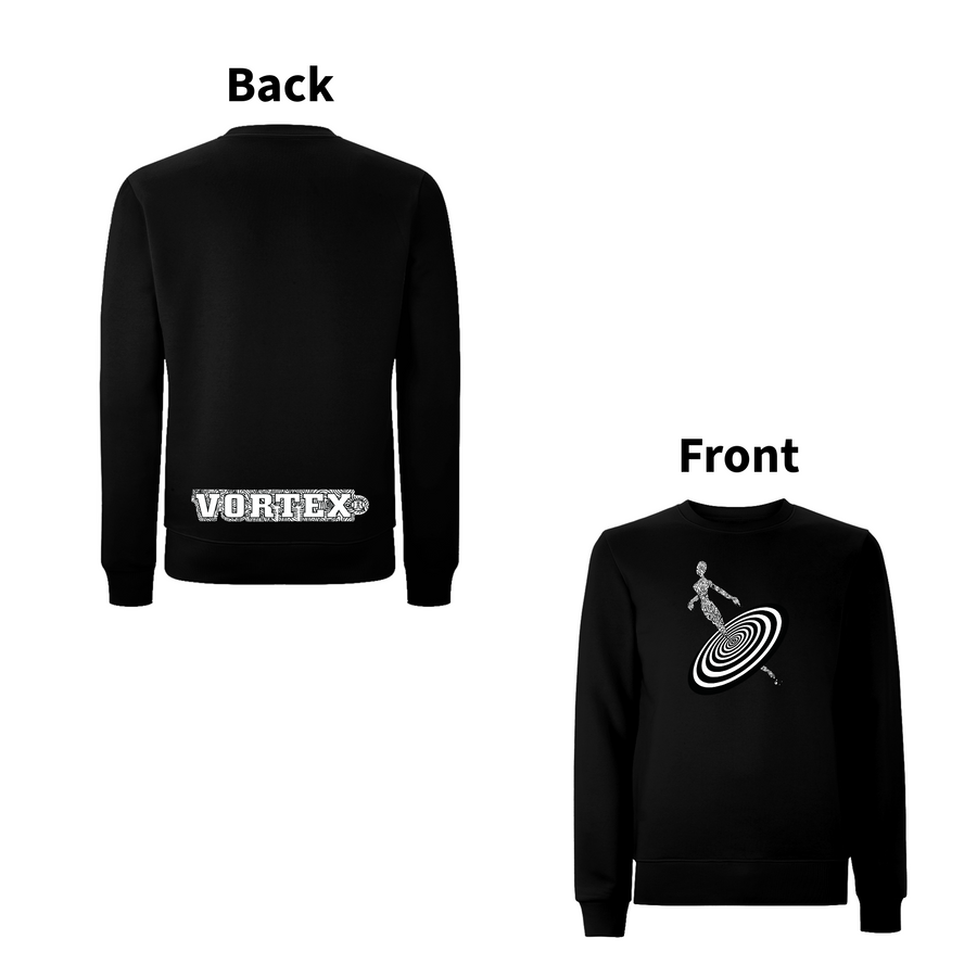 VORTEX - ALIENNE front and back print Organic Sweatshirt