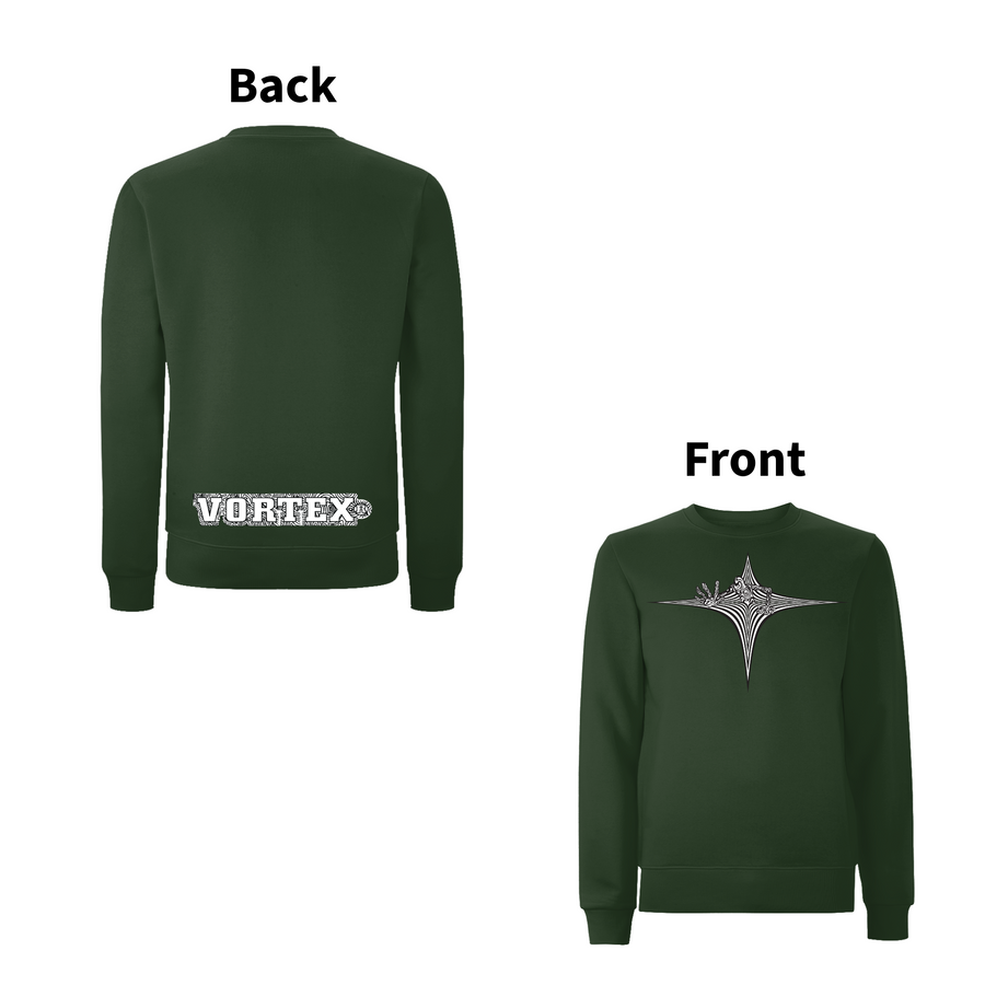 VORTEX - STARGATE front and back print Organic Sweatshirt