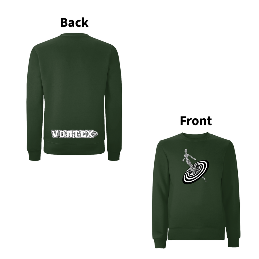VORTEX - ALIENNE front and back print Organic Sweatshirt