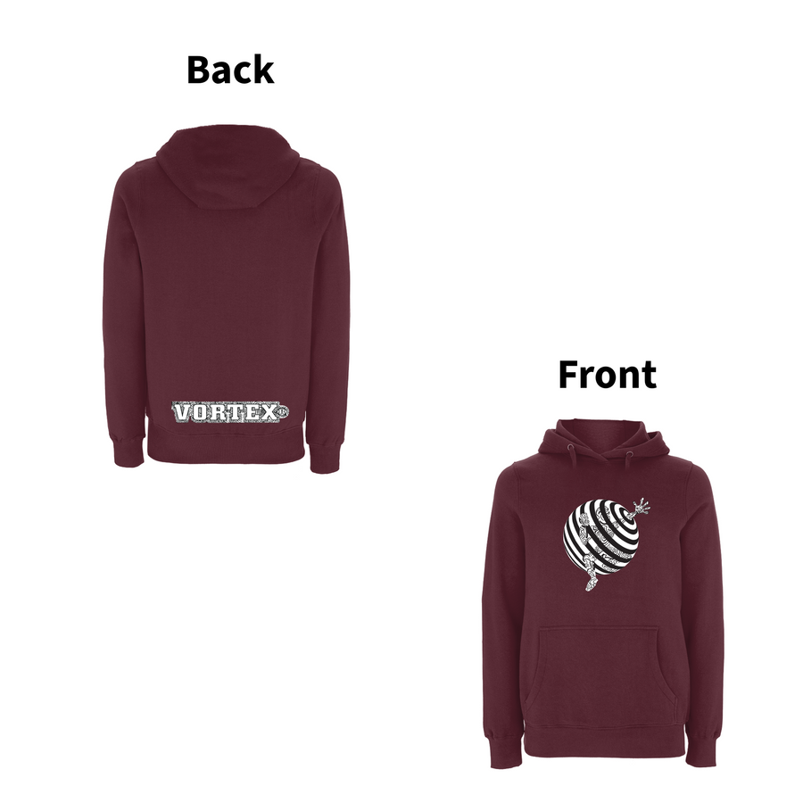VORTEX - TRAPPED front and back print Organic Hoodie