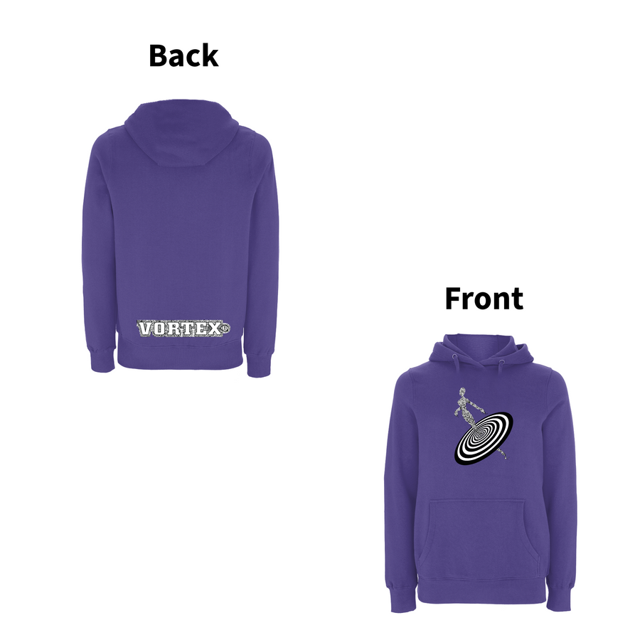 VORTEX - ALIENNE front and back print Organic Hoodie