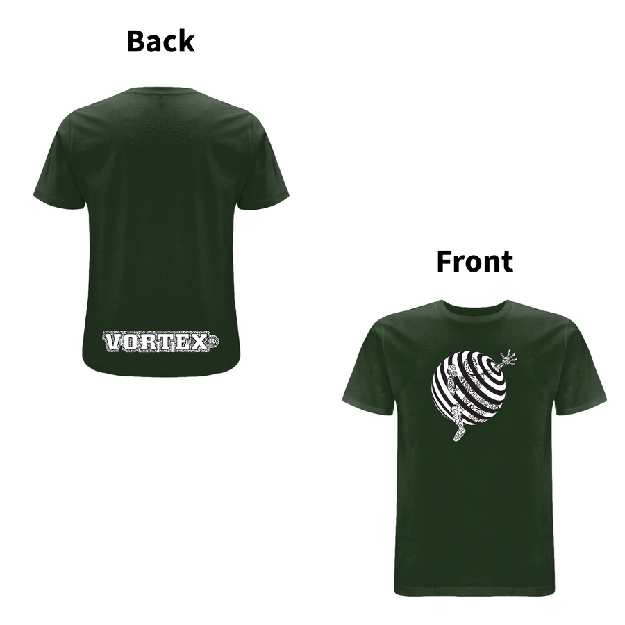 Vortex - TRAPPED front and back print Organic T-Shirt
