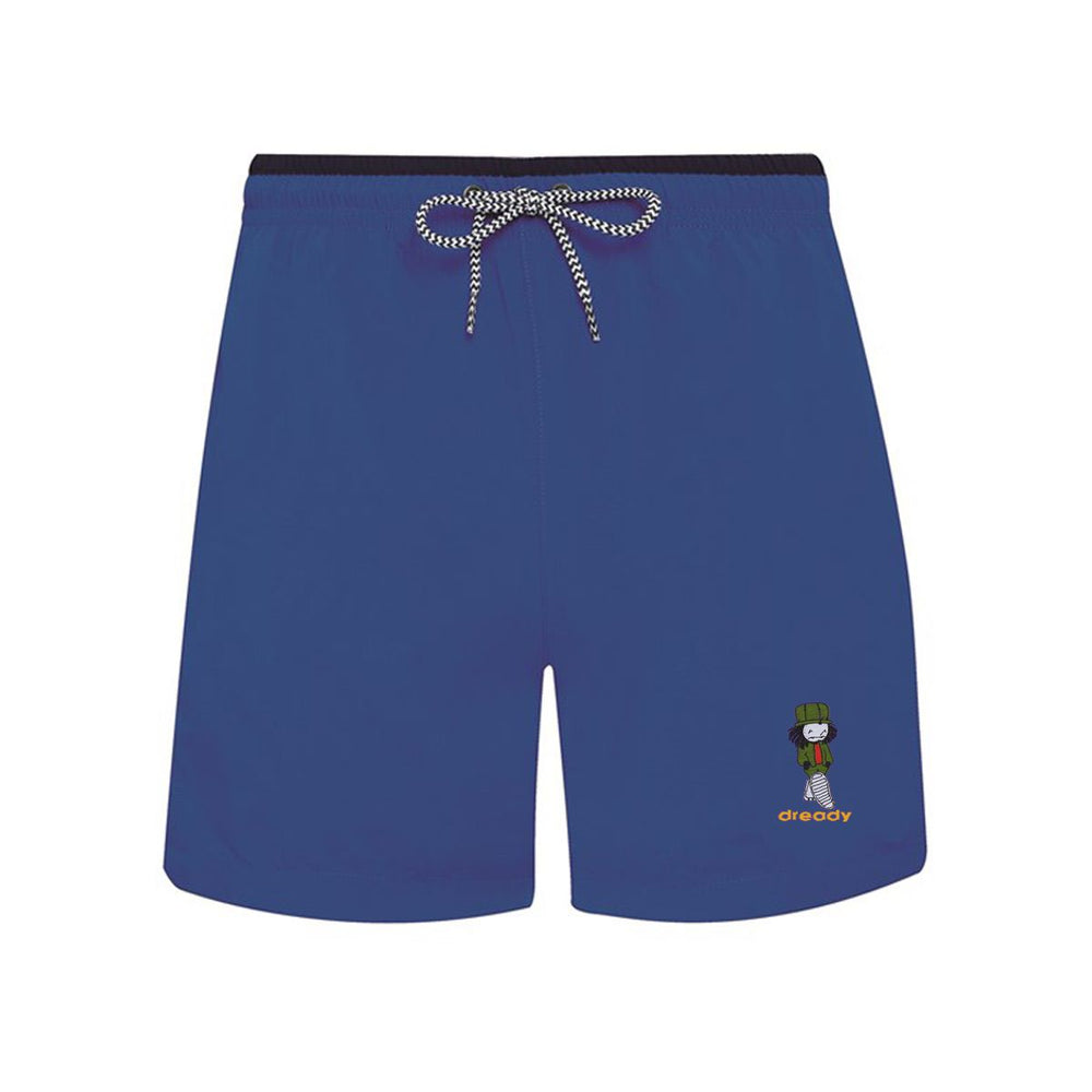 Dready Walking Man Embroidered Swim Shorts