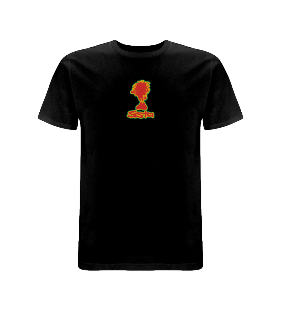 Sista Small Silhouette Front Print T-Shirt - Dready Original
