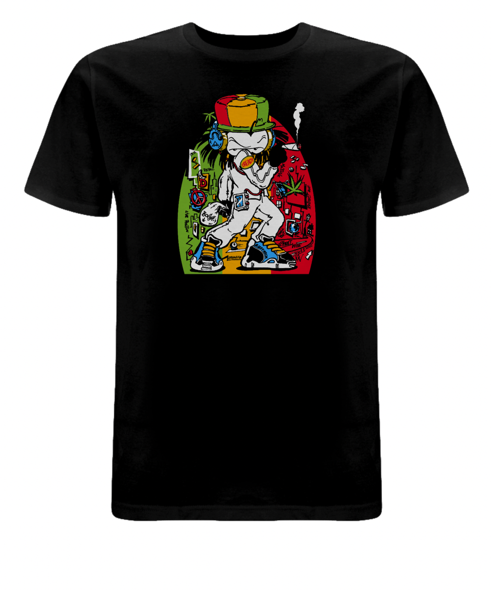 Dready Ruffneck front print T-Shirt - Dready Original