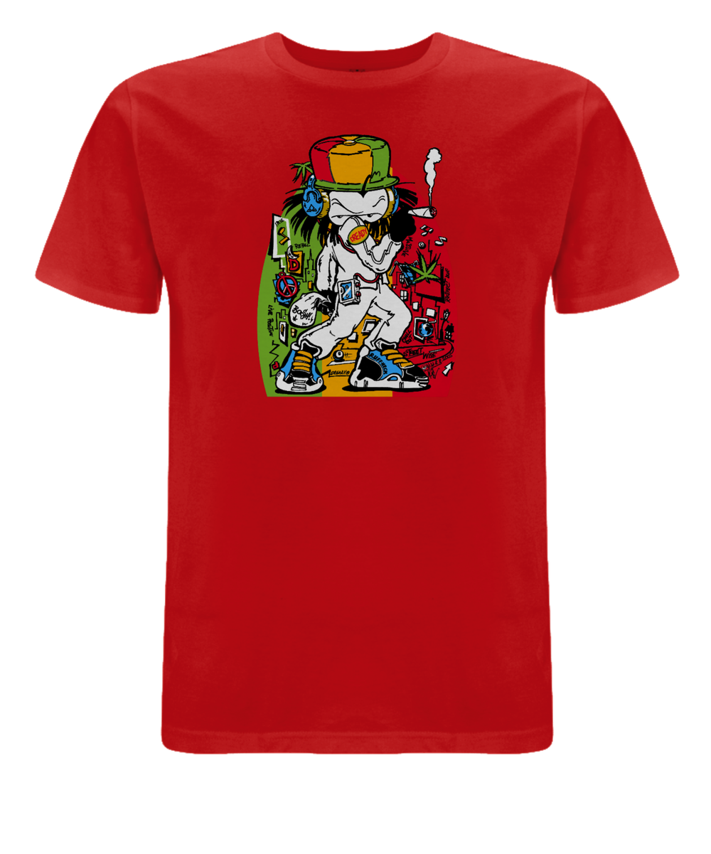 Dready Ruffneck front print T-Shirt - Dready Original