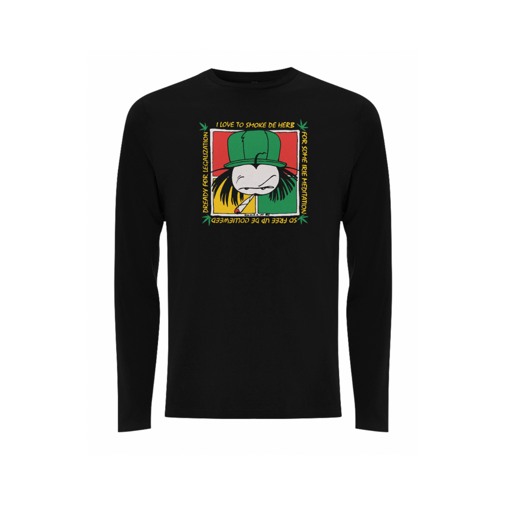 Dready 'Free de herb' front print long-sleeve - Dready Original