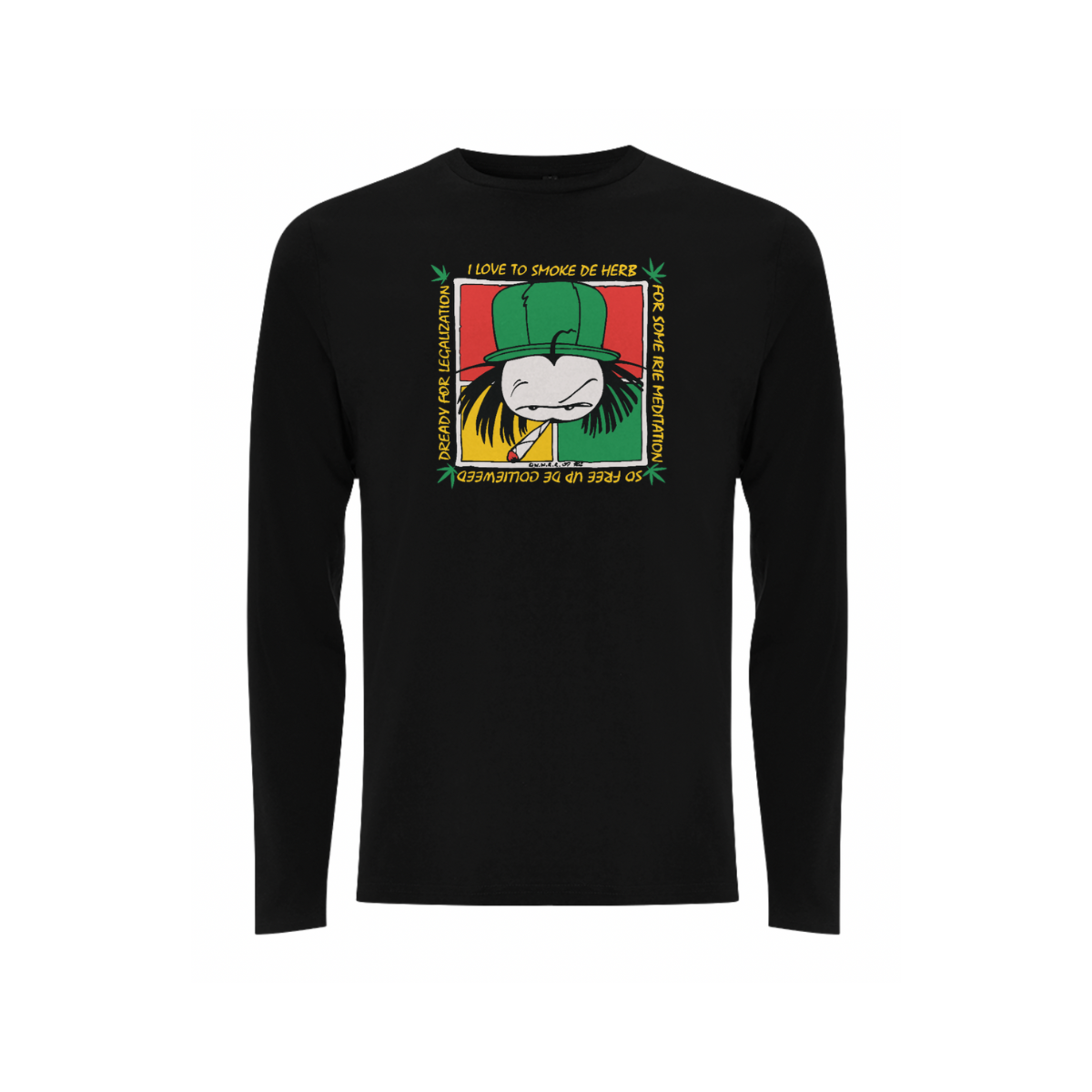Dready 'Free de herb' front print long-sleeve - Dready Original