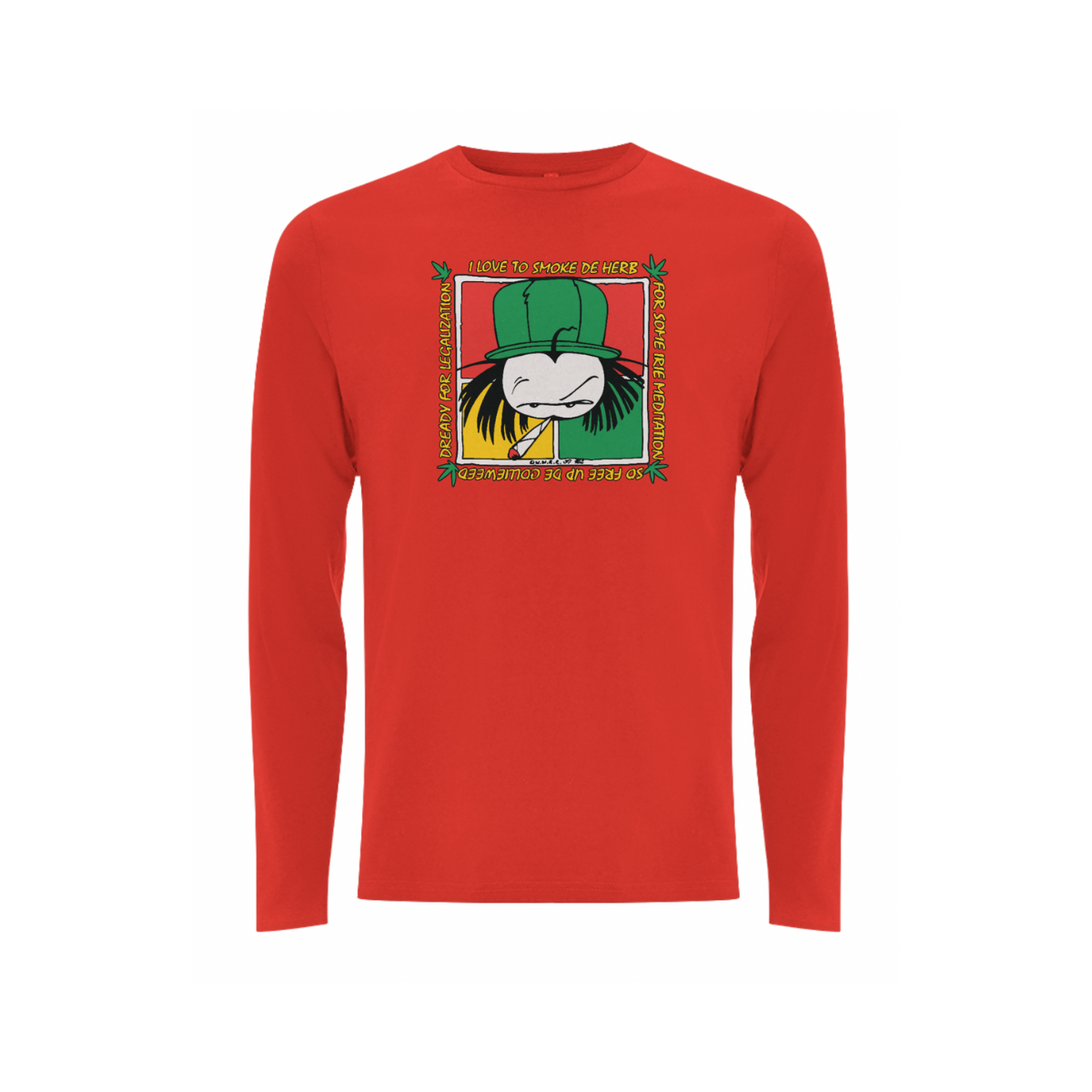 Dready 'Free de herb' front print long-sleeve - Dready Original