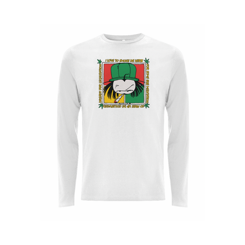 Dready 'Free de herb' front print long-sleeve - Dready Original