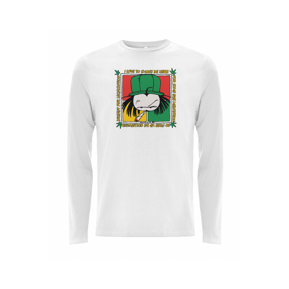 Dready 'Free de herb' front print long-sleeve - Dready Original