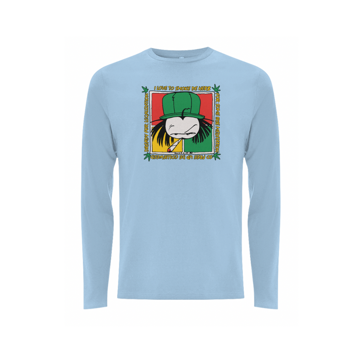 Dready 'Free de herb' front print long-sleeve - Dready Original