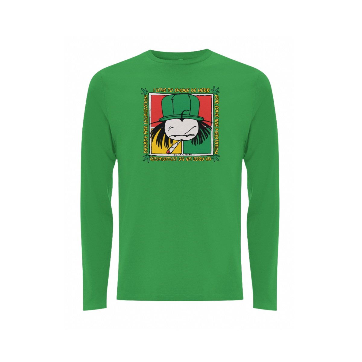Dready 'Free de herb' front print long-sleeve - Dready Original