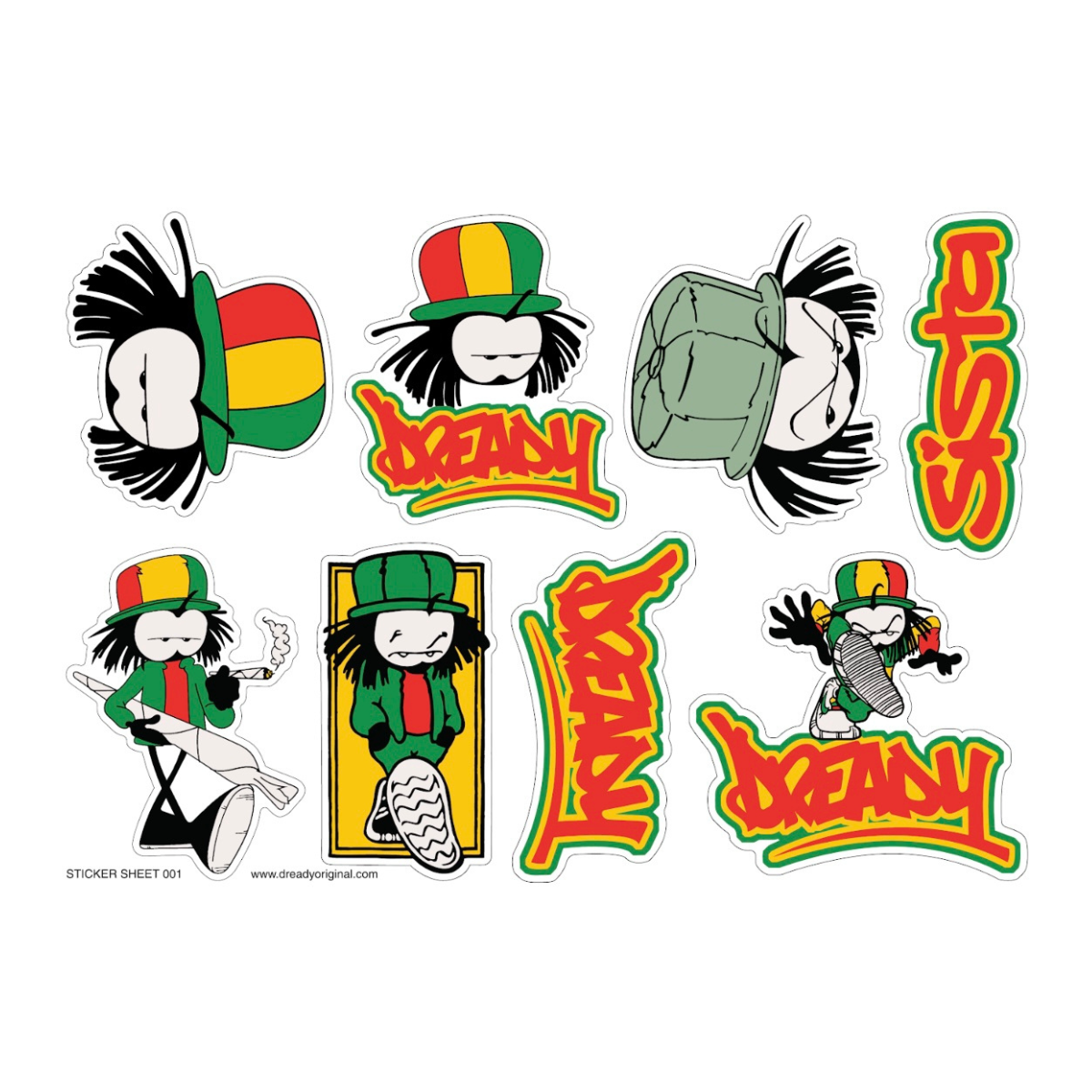 DREADY Original Classic Sticker Sheet 001 - Dready Original