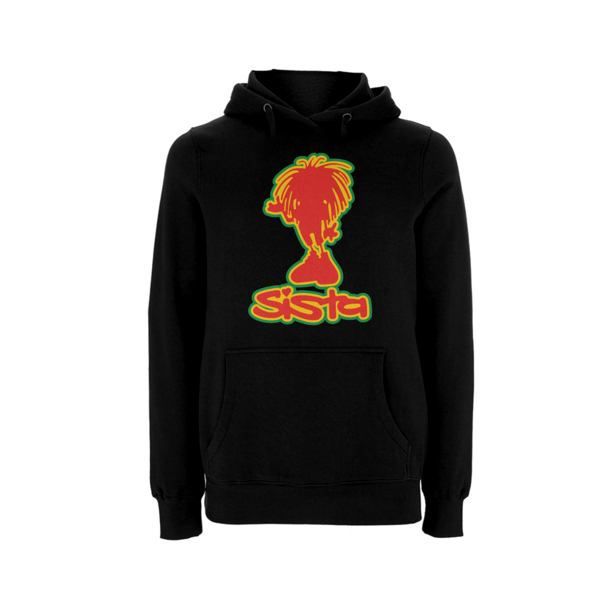 Sista Silhouette Front Print Hood - Dready Original