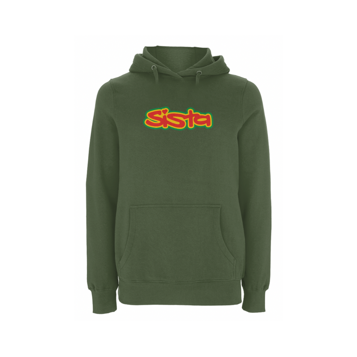 Sista Large Logo Front Print Hood - Dready Original