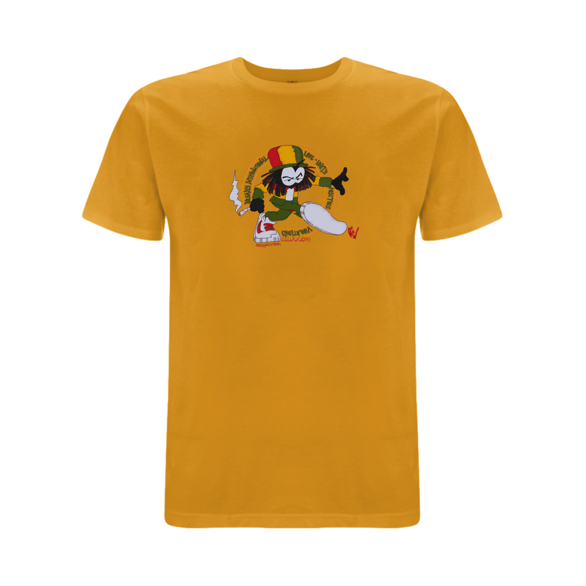 Dready Positive Vibrations Embroidered T-Shirt - Dready Original