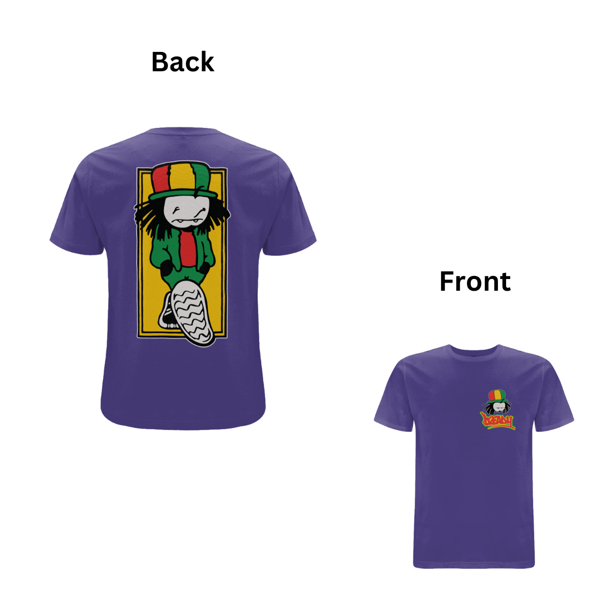 Walking Dread Front & Back Print T- Shirt - Dready Original