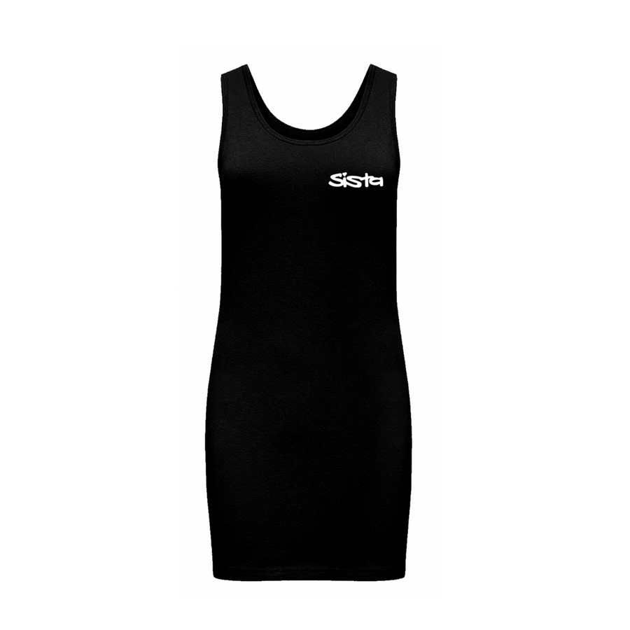 Sista Wear it your Way- Front logo - Extra Long stretch tank top dress - Dready Original