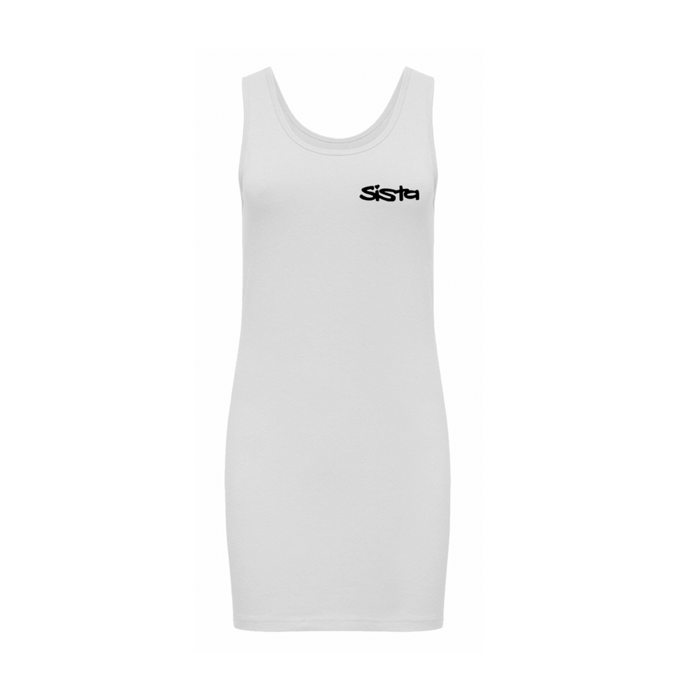 Sista Wear it your Way- Front logo - Extra Long stretch tank top dress - Dready Original